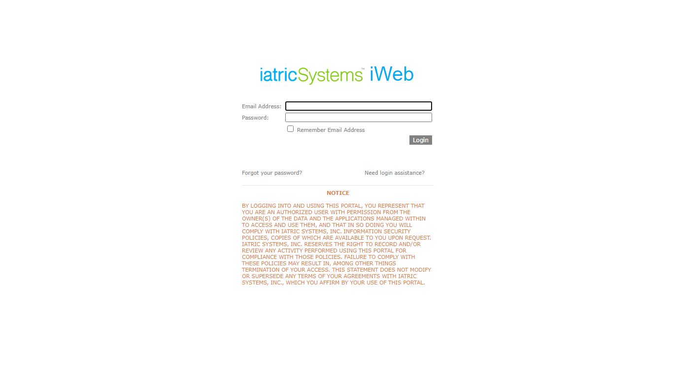 iatricSystems iWeb